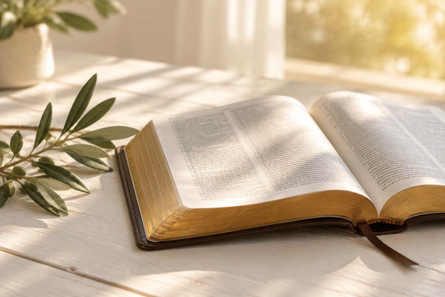 Bíblia aberta para um momento de leitura